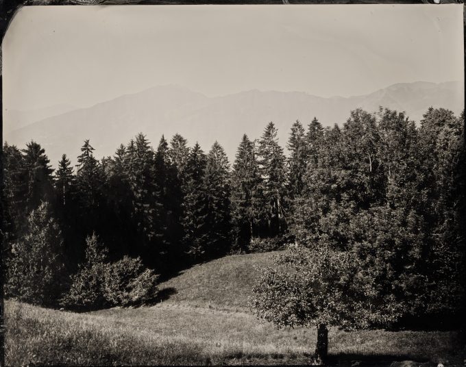 Zillertal, a Traditional Wetplate Landscape Silverimage on Aluminum in Austria